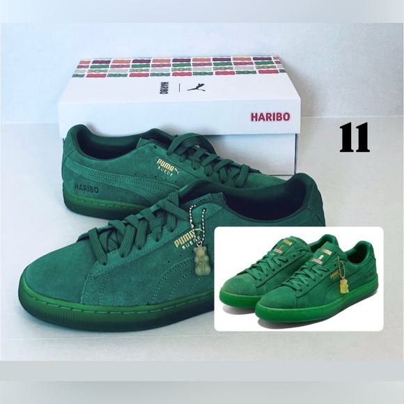 PUMA x HARIBO Suede Amazon Green Shoes Men’s Size 11 - Picture 1 of 9